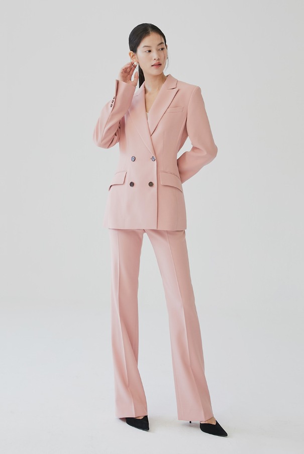 YVONNE Straight-fit trousers (Salmon Pink)