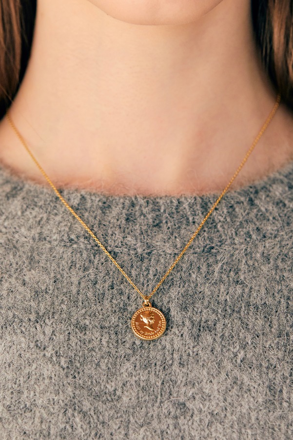 LUCILLE Cameo coin necklace (Gold)